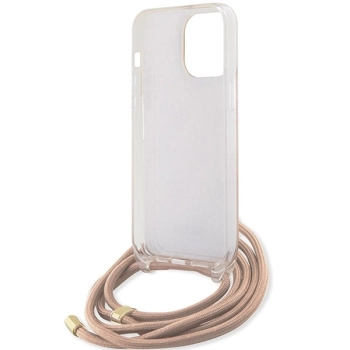 Etui Guess Crossbody Cord 4G Print na iPhone 15 Pro Max - różowe