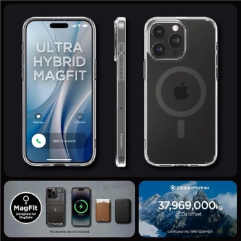 Etui Spigen Ultra Hybrid Mag z MagSafe na iPhone 15 Pro Max - grafitowe