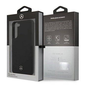Etui Mercedes Silicone Line na Samsung Galaxy S22+ - czarne