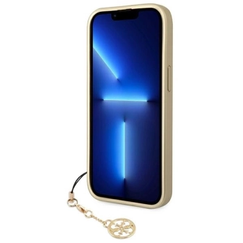 Etui Guess 4G Charms Collection na iPhone 14 Plus - brązowe
