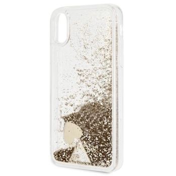 Etui Guess Glitter Charms na iPhone X / Xs - złote