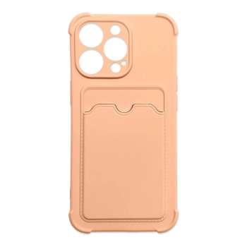 Card Armor Case etui pokrowiec do iPhone 13 Pro portfel na kartę silikonowe pancerne etui Air Bag różowy