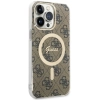 Etui Guess 4G MagSafe na iPhone 14 Pro Max - brązowe