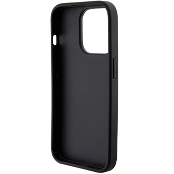 Etui Guess Grip Stand 4G Triangle Strass na iPhone 15 Pro - czarne