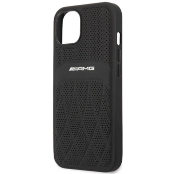 Etui AMG Leather Curved Lines na iPhone 13 - czarne