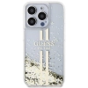 Etui Guess Liquid Glitter Gold Stripes na iPhone 15 Pro Max - przezroczyste