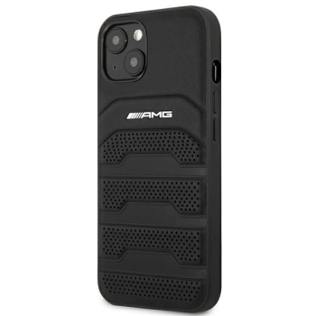 Etui AMG Leather Debossed Lines na iPhone 14 - czarne