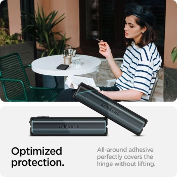 Szkło hartowane Spigen Glas.tR EZ Fit FC z folią na zawiasy na Samsung Galaxy Z Flip 4 - czarne 2 szt.