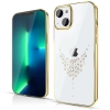 Kingxbar Sky Series luksusowe etui z Kryształami Swarovskiego na iPhone 13 Pro złoty (Dew)