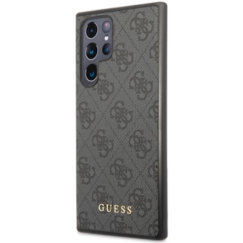 Etui Guess 4G Metal Gold Logo na Samsung Galaxy S24 Ultra - czarne