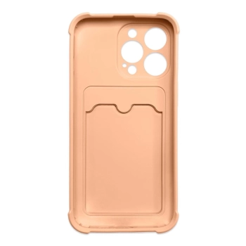 Card Armor Case etui pokrowiec do iPhone 13 Pro portfel na kartę silikonowe pancerne etui Air Bag różowy