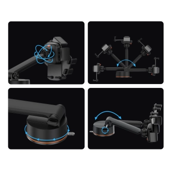 Baseus Easy Control Pro uchwyt na kokpit/kratkę czarny (Suction Cup Version)(SUYK020001)