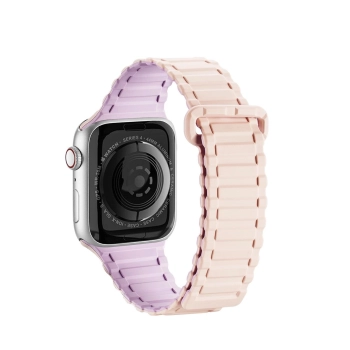 Dux Ducis Strap (Armor Version) pasek Apple Watch Ultra, SE, 9, 8, 7, 6, 5, 4, 3, 2, 1 (49, 45, 44, 42 mm) silikonowa magnetyczna opaska bransoleta ró