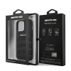 Etui AMG Leather Debossed Lines na iPhone 14 Pro Max - czarne