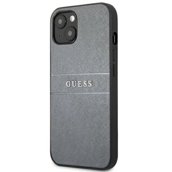 Etui Guess Saffiano Strap na iPhone 13 mini - szare
