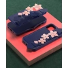 Kingxbar Sweet Series żelowe etui ozdobione oryginalnymi Kryształami Swarovskiego z podstawką iPhone 12 mini czarny