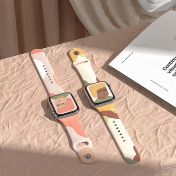 Strap Moro opaska do Apple Watch Ultra / 9 / 8 / 7 / 6 / SE / 5 / 4 / 3 / 2 (49mm / 45mm / 44mm / 42mm) silikonowy pasek bransoletka do zegarka wzór 5