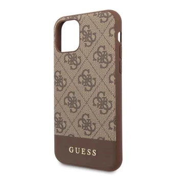 Etui Guess 4G Stripe Collection na iPhone 11 / Xr - brązowe