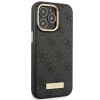 Etui Guess 4G Logo Plate MagSafe na iPhone 14 Pro Max - czarne