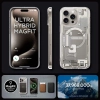 Etui Spigen Ultra Hybrid Mag z MagSafe na iPhone 15 Pro Max - tytan naturalny (wzór Zero One)