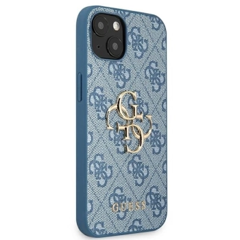 Etui Guess 4G Big Metal Logo na iPhone 13 mini - niebieskie