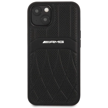 Etui AMG Leather Curved Lines na iPhone 13 - czarne