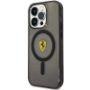 Etui Ferrari Translucent MagSafe na iPhone 14 Pro Max - czarne