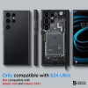 Etui Spigen Ultra Hybrid na Samsung Galaxy S24 Ultra - ciemnoszare (wzór Zero One)