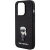 Etui Karl Lagerfeld Fixed Glitter Ikonik Logo Metal Pin do iPhone 15 Pro - czarne