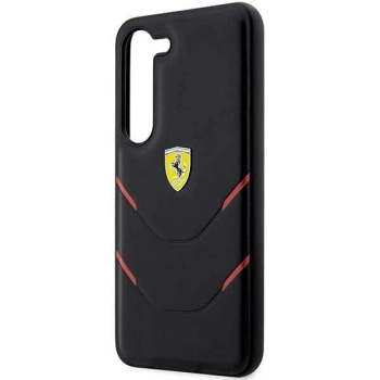 Etui Ferrari Hot Stamp Lines na Samsung Galaxy S23 - czarne