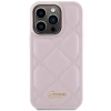 Etui Guess Quilted Metal Logo na iPhone 15 Pro Max - różowe