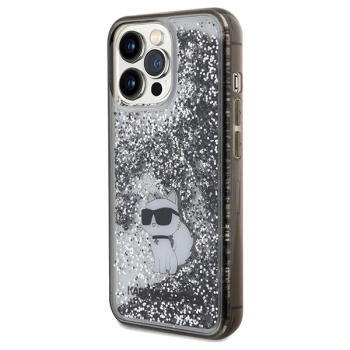 Etui Karl Lagerfeld Liquid Glitter Choupette na iPhone 13 Pro / 13 - przezroczyste