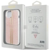 Etui Guess IML 4G Gold Stripe na iPhone 15 / 14 / 13 - różowe
