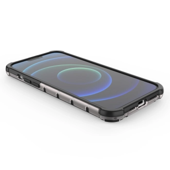 Honeycomb etui pancerny pokrowiec z żelową ramką iPhone 13 Pro Max czerwony