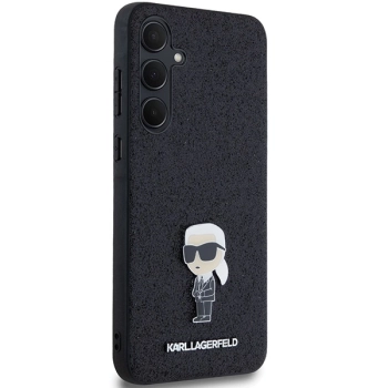 Etui Karl Lagerfeld Fixed Glitter Ikonik Logo Metal Pin na Samsung Galaxy A55 - czarne