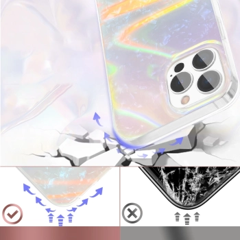 Kingxbar Shell Series luksusowe eleganckie etui na iPhone 13 Pro perłowy-różowy