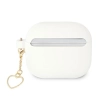 Etui Guess Silicone Charm Heart Collection na AirPods 3 - białe