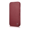 iCarer CE Premium Leather Folio Case skórzane etui iPhone 14 Plus z klapką magnetyczne MagSafe czerwony (WMI14220715-RD)