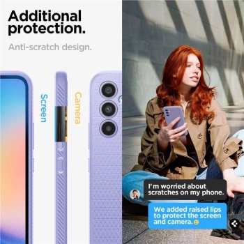 Etui Spigen Liquid Air na Samsung Galaxy A34 5G - fioletowe