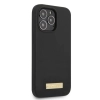 Etui Guess Silicone Logo Plate MagSafe na iPhone 13 Pro / iPhone 13 - czarne
