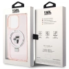 Etui Karl Lagerfeld Ring Stand Karl&Choupettte MagSafe do iPhone 15 Pro - różowe