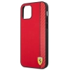 Etui Ferrari On Track Carbon Stripe na iPhone 12 Pro Max - czerwone