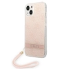 Etui Guess 4G Print Strap na iPhone 14 - różowe
