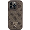 Etui Guess Leather 4G Triangle Strass do iPhone 15 Pro Max - brązowe