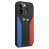 Etui BMW Silicone Blue&Red Stripes M Collection na iPhone 15 Pro Max - czarne