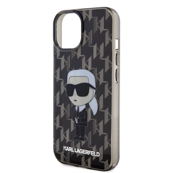 Etui Karl Lagerfeld Monogram Ikonik na iPhone 15 - czarne