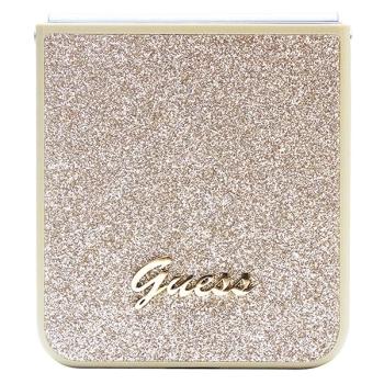 Etui Guess Glitter Script na Samsung Galaxy Z Flip 5 - złote