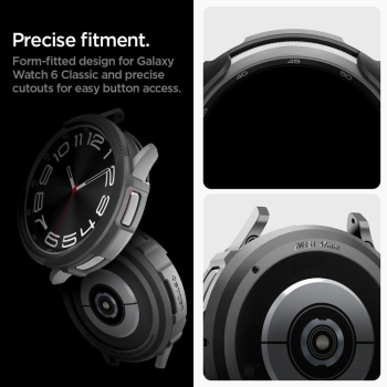 Etui Spigen Liquid Air na Samsung Galaxy Watch 6 Classic (47 mm) - czarny mat
