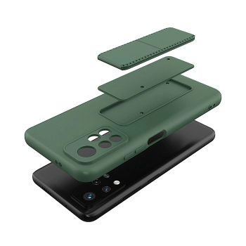 Wozinsky Kickstand Case silikonowe etui z podstawką etui Xiaomi Redmi Note 11S / Note 11 czarne