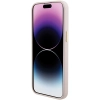 Etui Guess Silicone Logo Strass 4G do iPhone 15 Pro Max - różowe